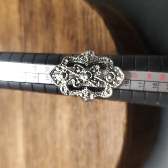 6.5 R252 heavens gates ring Victorian styled sterling - Picture 1 of 2